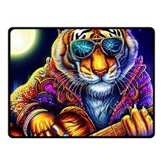 Tiger Rockingstar Fleece Blanket (small) by Sparkle