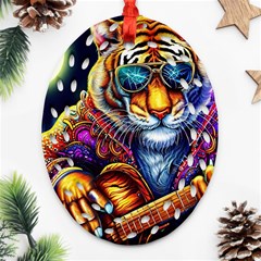 Tiger Rockingstar Ornament (oval Filigree)