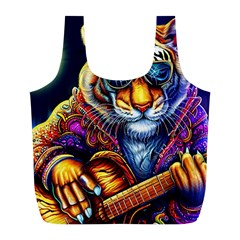 Tiger Rockingstar Full Print Recycle Bag (l) by Sparkle