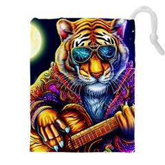 Tiger Rockingstar Drawstring Pouch (5xl) by Sparkle