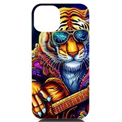 Tiger Rockingstar Iphone 14 Black Uv Print Case by Sparkle