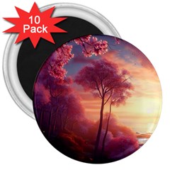 Pink Nature 3  Magnets (10 pack) 