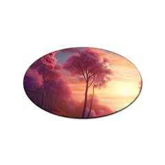 Pink Nature Sticker (oval) by Sparkle