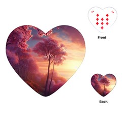 Pink Nature Playing Cards Single Design (heart)