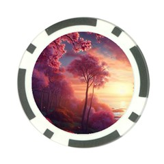 Pink Nature Poker Chip Card Guard by Sparkle