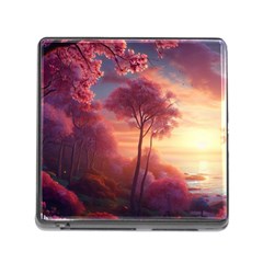 Pink Nature Memory Card Reader (Square 5 Slot)