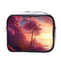 Pink Nature Mini Toiletries Bag (One Side)