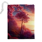 Pink Nature Drawstring Pouch (5XL) Back