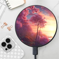 Pink Nature Wireless Fast Charger(black) by Sparkle