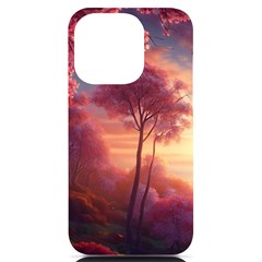 Pink Nature iPhone 14 Pro Black UV Print Case