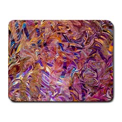 Ochre On Fuchsia Blend Small Mousepad by kaleidomarblingart