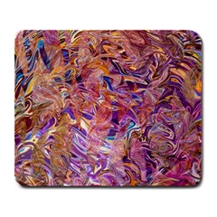 Ochre On Fuchsia Blend Large Mousepad by kaleidomarblingart