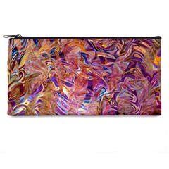 Ochre On Fuchsia Blend Pencil Case by kaleidomarblingart