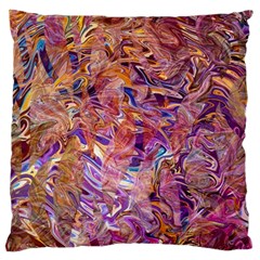 Ochre On Fuchsia Blend Large Cushion Case (two Sides) by kaleidomarblingart