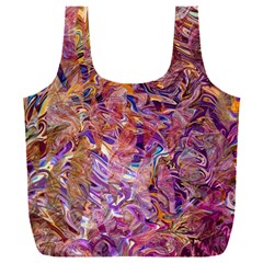 Ochre On Fuchsia Blend Full Print Recycle Bag (xxxl) by kaleidomarblingart