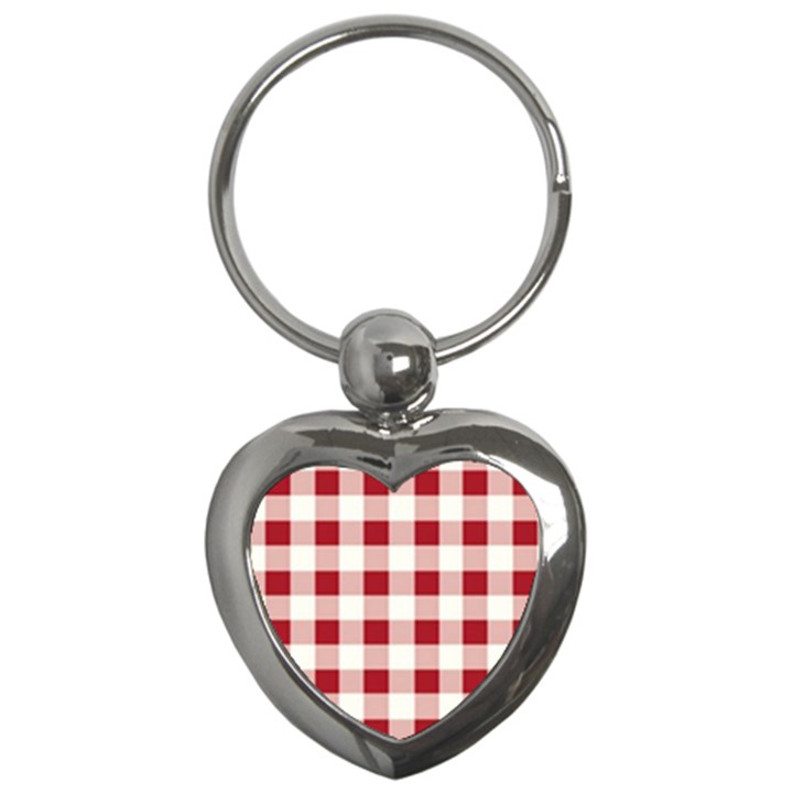 Gingham - 4096x4096px - 300dpi14 Key Chain (Heart)