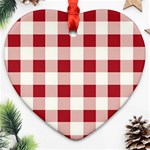 Gingham - 4096x4096px - 300dpi14 Heart Ornament (Two Sides) Front