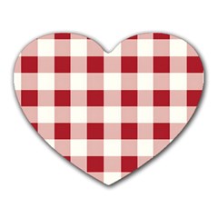 Gingham - 4096x4096px - 300dpi14 Heart Mousepad by EvgeniaEsenina