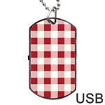 Gingham - 4096x4096px - 300dpi14 Dog Tag USB Flash (Two Sides) Front