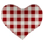 Gingham - 4096x4096px - 300dpi14 Large 19  Premium Heart Shape Cushions Front