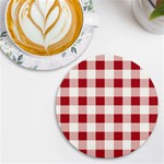 Gingham - 4096x4096px - 300dpi14 UV Print Round Tile Coaster Front