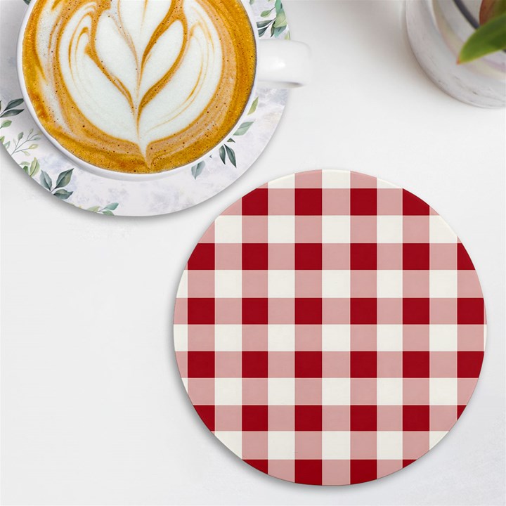 Gingham - 4096x4096px - 300dpi14 UV Print Round Tile Coaster