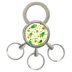 Geometric Christmas Pattern 3-ring Key Chain by Grandong