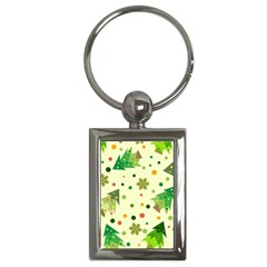 Geometric Christmas Pattern Key Chain (rectangle) by Grandong