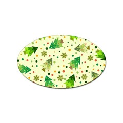 Geometric Christmas Pattern Sticker Oval (10 Pack) by Grandong