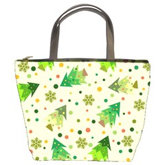 Geometric Christmas Pattern Bucket Bag by Grandong