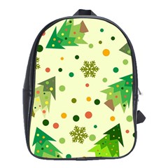 Geometric Christmas Pattern School Bag (xl) by Grandong