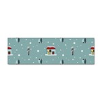 Seamless Pattern With Festive Christmas Houses Trees In Snow And Snowflakes Sticker Bumper (10 pack) Front