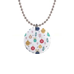 Cute Christmas Pattern 1  Button Necklace by Grandong