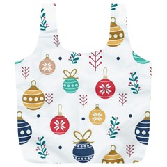 Cute Christmas Pattern Full Print Recycle Bag (xl) by Grandong