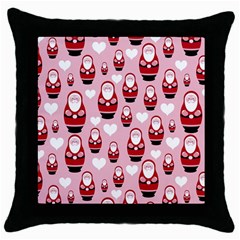 Christmas Santa Pattern Throw Pillow Case (black) by Grandong