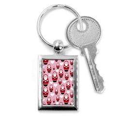 Christmas Santa Pattern Key Chain (rectangle) by Grandong