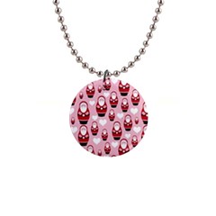 Christmas Santa Pattern 1  Button Necklace by Grandong