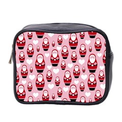 Christmas Santa Pattern Mini Toiletries Bag (two Sides) by Grandong