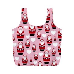 Christmas Santa Pattern Full Print Recycle Bag (m) by Grandong