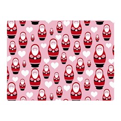 Christmas Santa Pattern Two Sides Premium Plush Fleece Blanket (mini) by Grandong