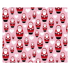 Christmas Santa Pattern Two Sides Premium Plush Fleece Blanket (small) by Grandong