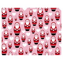 Christmas Santa Pattern Two Sides Premium Plush Fleece Blanket (medium) by Grandong