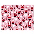 Christmas Santa Pattern Two Sides Premium Plush Fleece Blanket (Large) 80 x60  Blanket Front