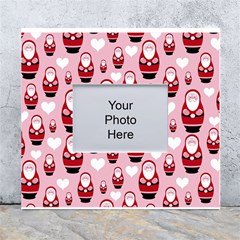 Christmas Santa Pattern White Wall Photo Frame 5  X 7  by Grandong