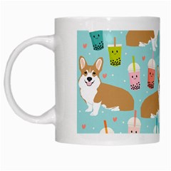 Welsh Corgis Dog Boba Tea Bubble Tea Cute Kawaii White Mug by Grandong