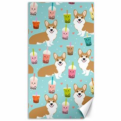 Welsh Corgis Dog Boba Tea Bubble Tea Cute Kawaii Canvas 40  X 72  by Grandong