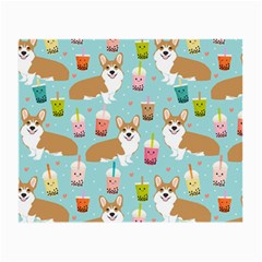 Welsh Corgis Dog Boba Tea Bubble Tea Cute Kawaii Small Glasses Cloth (2 Sides) by Grandong