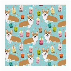 Welsh Corgis Dog Boba Tea Bubble Tea Cute Kawaii Medium Glasses Cloth (2 Sides)