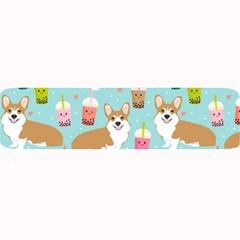 Welsh Corgis Dog Boba Tea Bubble Tea Cute Kawaii Large Bar Mat by Grandong