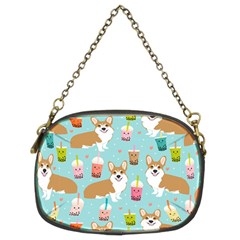 Welsh Corgis Dog Boba Tea Bubble Tea Cute Kawaii Chain Purse (two Sides) by Grandong